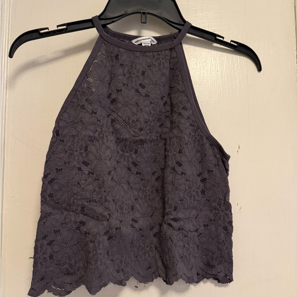 American Eagle Outfitters Lace Halter Tank Top